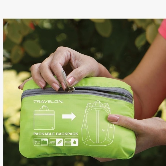 Travelon Packable Backpack, Charcoal, One  blue - Picture 8 of 14